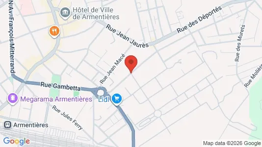 Apartments for rent i Lille - kort over placeringen