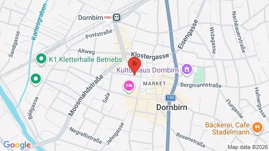 Apartments for rent i Dornbirn - kort over placeringen