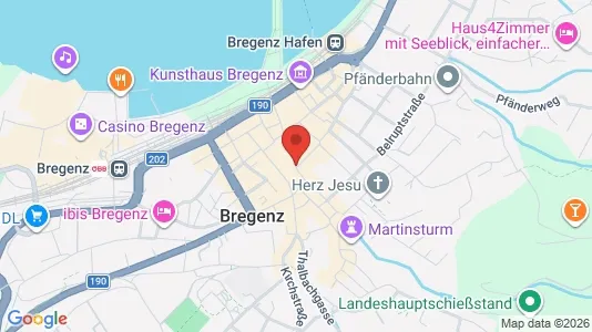 Apartments for rent i Bregenz - kort over placeringen