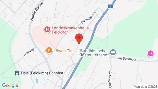 Apartments for rent i Feldkirch - kort over placeringen