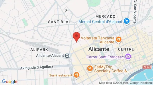 Apartments for rent i Alicante/Alacant - kort over placeringen