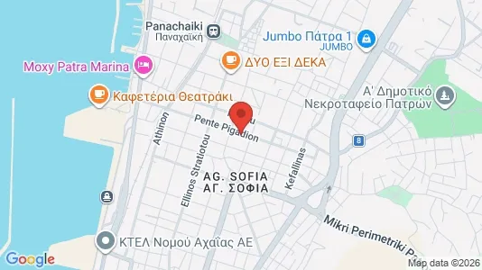 Apartments for rent i Patras - kort over placeringen