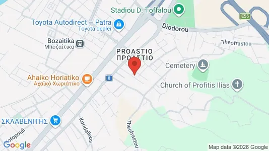 Apartments for rent i Patras - kort over placeringen