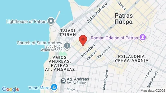 Apartments for rent i Patras - kort over placeringen