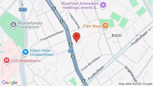 Apartments for rent i Antwerp Berchem - kort over placeringen