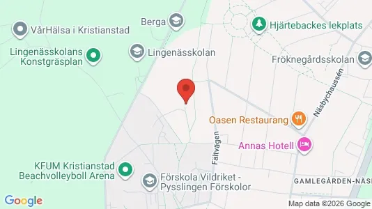 Rooms for rent i Kristianstad - kort over placeringen
