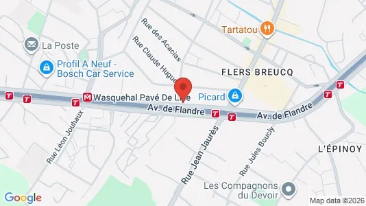 Apartments for rent i Lille - kort over placeringen