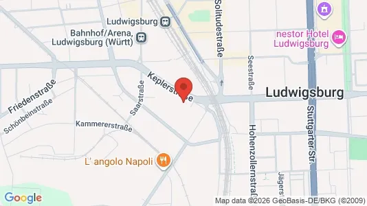 Apartments for rent i Ludwigsburg - kort over placeringen
