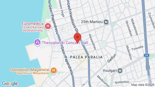 Apartments for rent i Thessaloniki - kort over placeringen