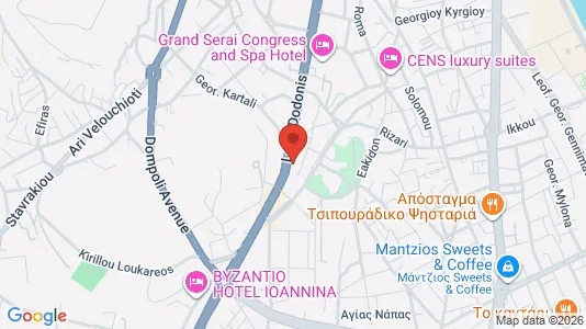 Apartments for rent i Ioannina - kort over placeringen