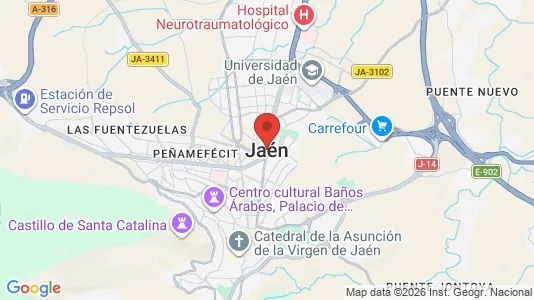 Rooms for rent i Jaén - kort over placeringen