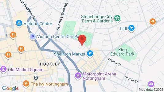 Apartments for rent i Nottingham - Nottinghamshire - kort over placeringen