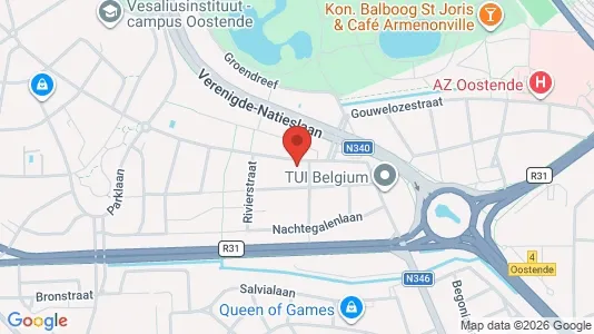 Apartments for rent i Oostende - kort over placeringen