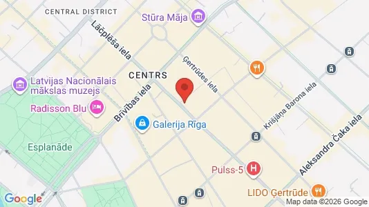 Apartments for rent i Riga Centrs - kort over placeringen