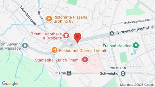 Apartments for rent i Zürich District 3 - Wiedikon - kort over placeringen