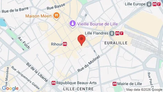 Apartments for rent i Lille - kort over placeringen