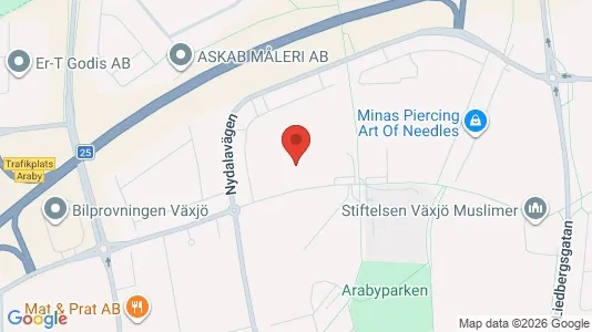 Apartments for rent i Växjö - kort over placeringen