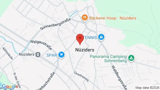 Apartments for rent i Nüziders - kort over placeringen