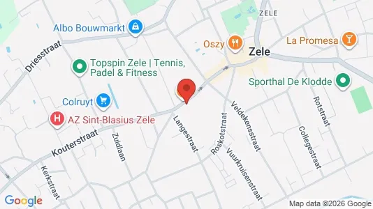 Apartments for rent i Zele - kort over placeringen