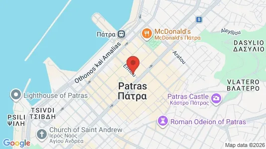 Apartments for rent i Patras - kort over placeringen
