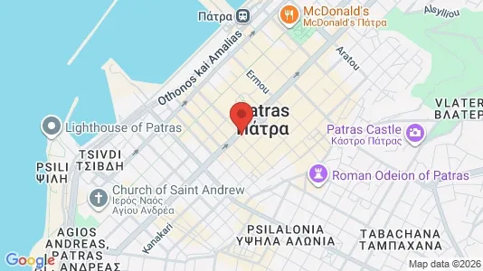 Apartments for rent i Patras - kort over placeringen
