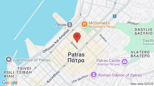 Apartments for rent i Patras - kort over placeringen