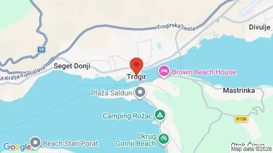 Houses for rent i Trogir - kort over placeringen
