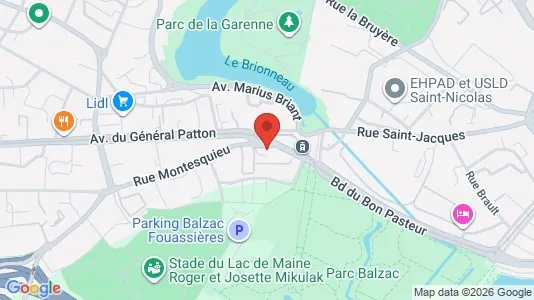 Apartments for rent i Angers - kort over placeringen