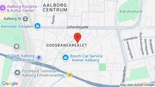 Apartments for rent i Aalborg Center - kort over placeringen