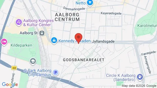 Apartments for rent i Aalborg Center - kort over placeringen