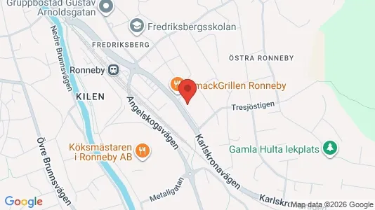 Apartments for rent i Ronneby - kort over placeringen
