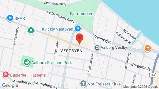 Apartments for rent i Aalborg Center - kort over placeringen