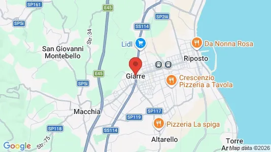Houses for rent i Giarre - kort over placeringen