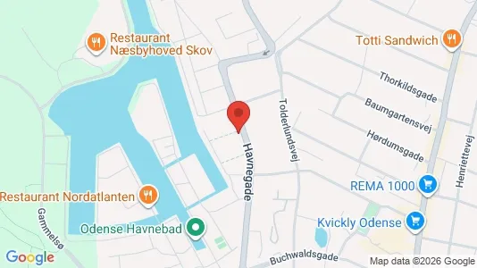 Apartments for rent i Odense C - kort over placeringen