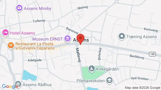Apartments for rent i Assens - kort over placeringen