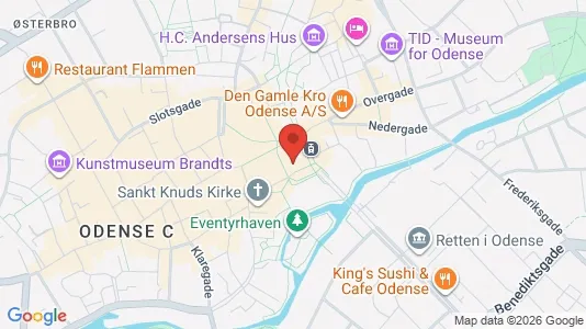 Apartments for rent i Odense C - kort over placeringen