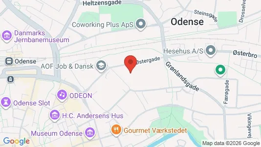 Apartments for rent i Odense C - kort over placeringen