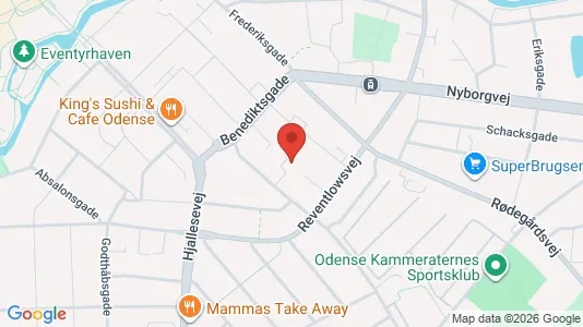 Apartments for rent i Odense C - kort over placeringen