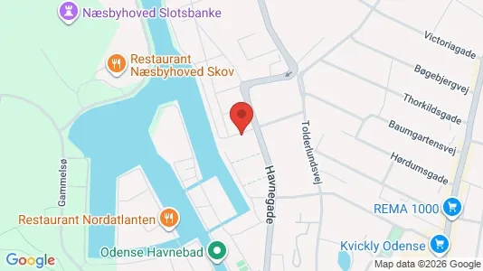 Apartments for rent i Odense C - kort over placeringen