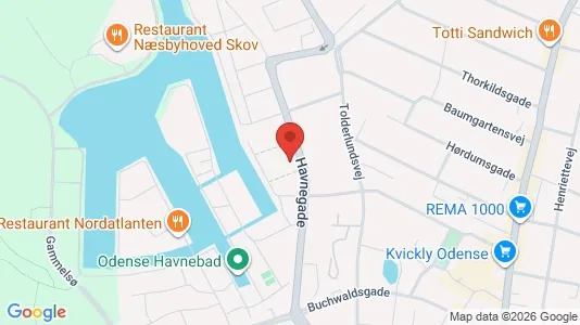 Apartments for rent i Odense C - kort over placeringen