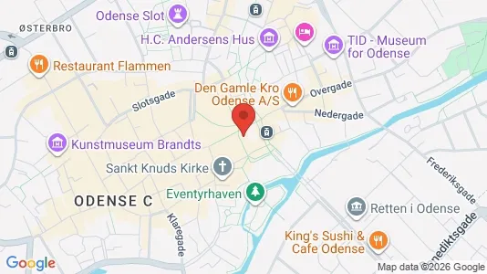 Apartments for rent i Odense C - kort over placeringen