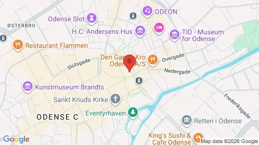 Apartments for rent i Odense C - kort over placeringen