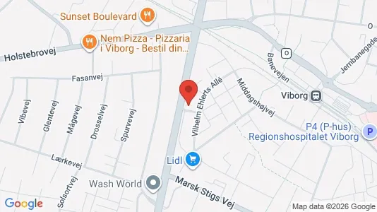 Apartments for rent i Viborg - kort over placeringen
