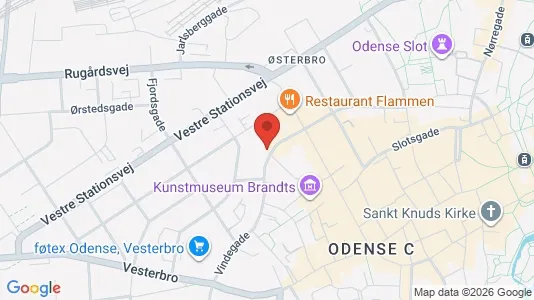 Apartments for rent i Odense C - kort over placeringen