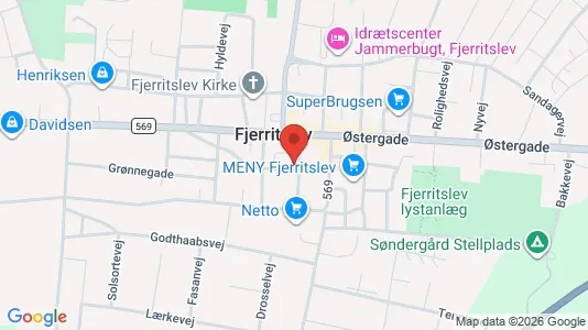 Apartments for rent i Fjerritslev - kort over placeringen