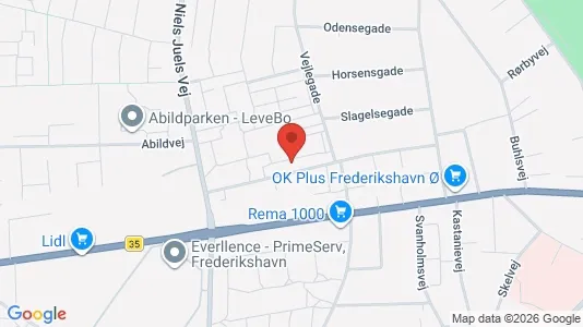 Apartments for rent i Frederikshavn - kort over placeringen