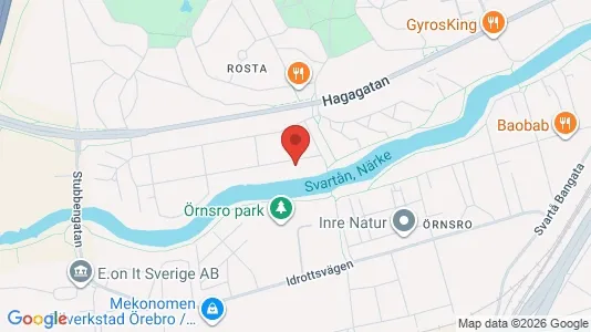 Apartments for rent i Örebro - kort over placeringen