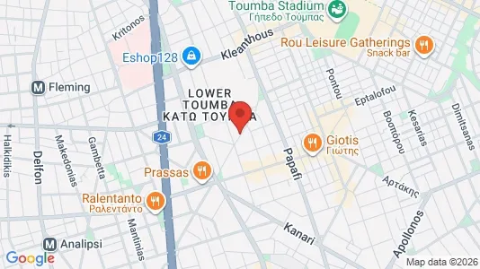 Apartments for rent i Thessaloniki - kort over placeringen