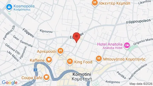 Apartments for rent i Komotini - kort over placeringen