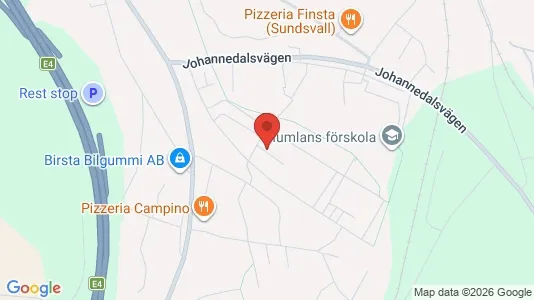 Apartments for rent i Sundsvall - kort over placeringen
